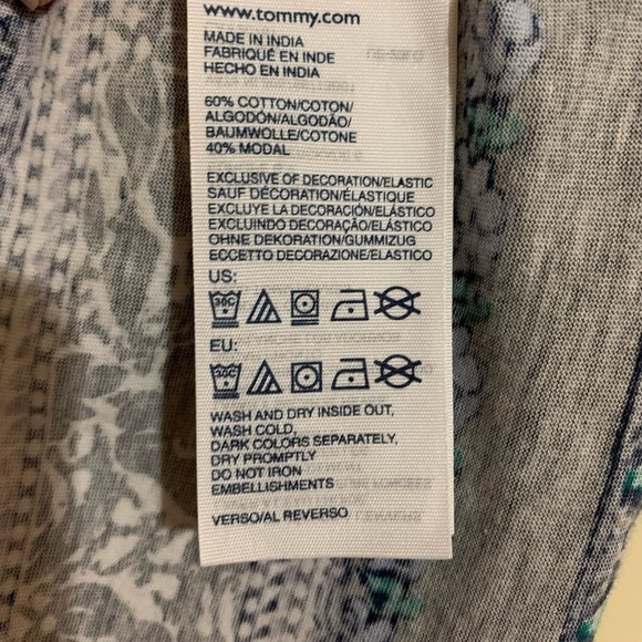 Tommy Hilfiger Sleeveless Aztec Floral Print Blue Sundress. Soft and Cozy size M - Picture 9 of 11